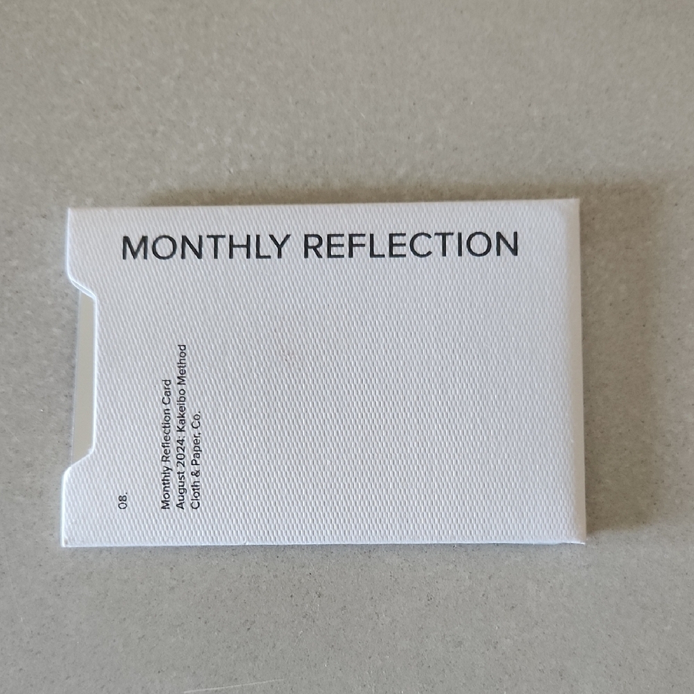 Monthly Reflection Planner - White